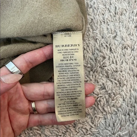Burberry Uniform Merino Wool Short Sleeve - Picture 7 of 8